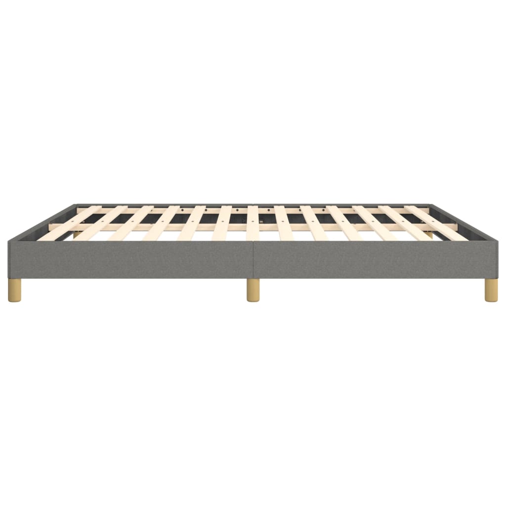 Bed Frame without Mattress Dark Gray 59.8"x79.9" Queen Fabric