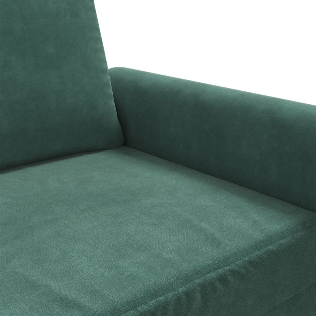 2-Seater Sofa Dark Green 47.2" Velvet