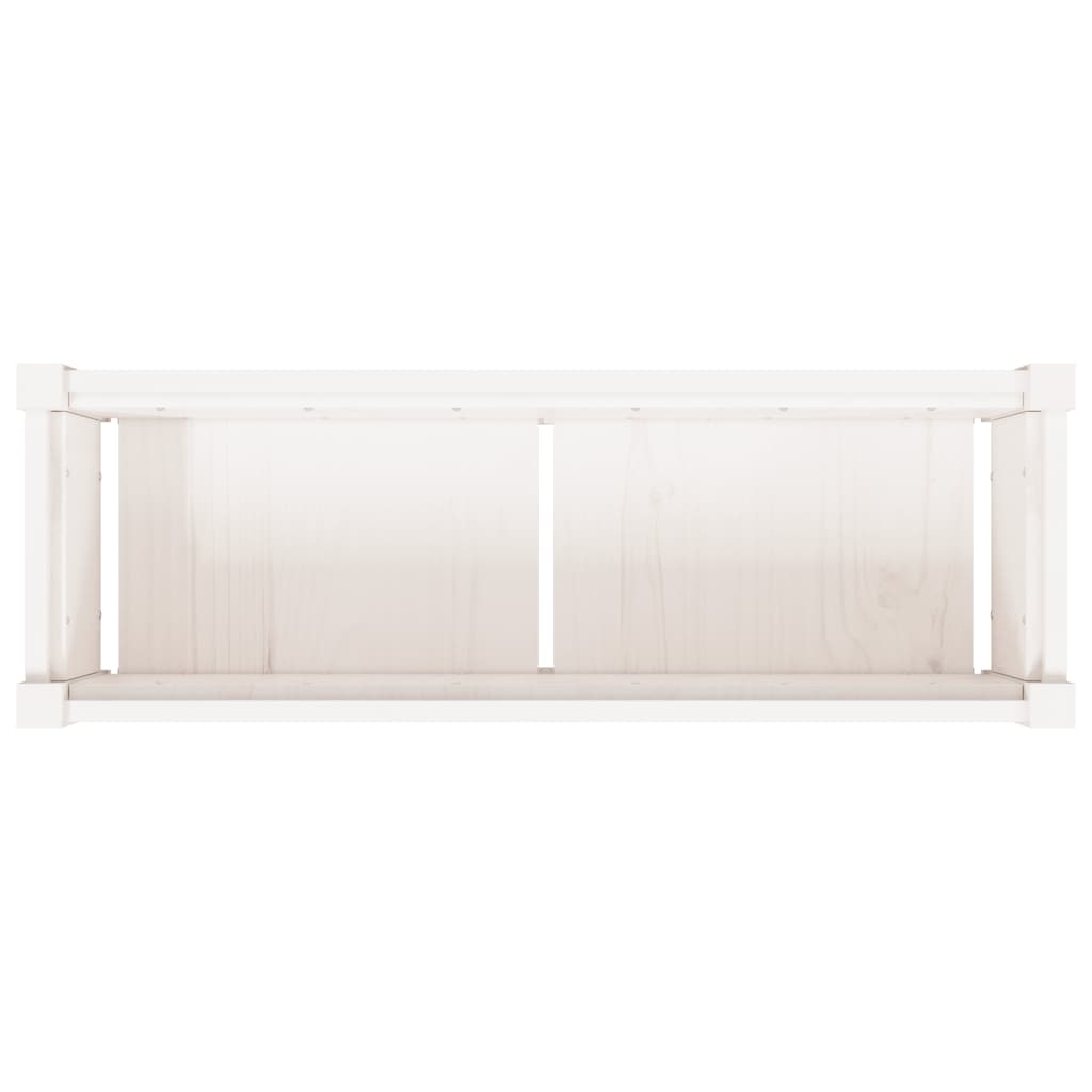 Garden Planter White 35.4"x12.2"x12.2" Solid Wood Pine