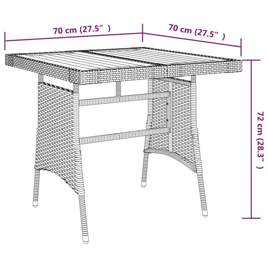 3 Piece Patio Dining Set Poly Rattan Gray