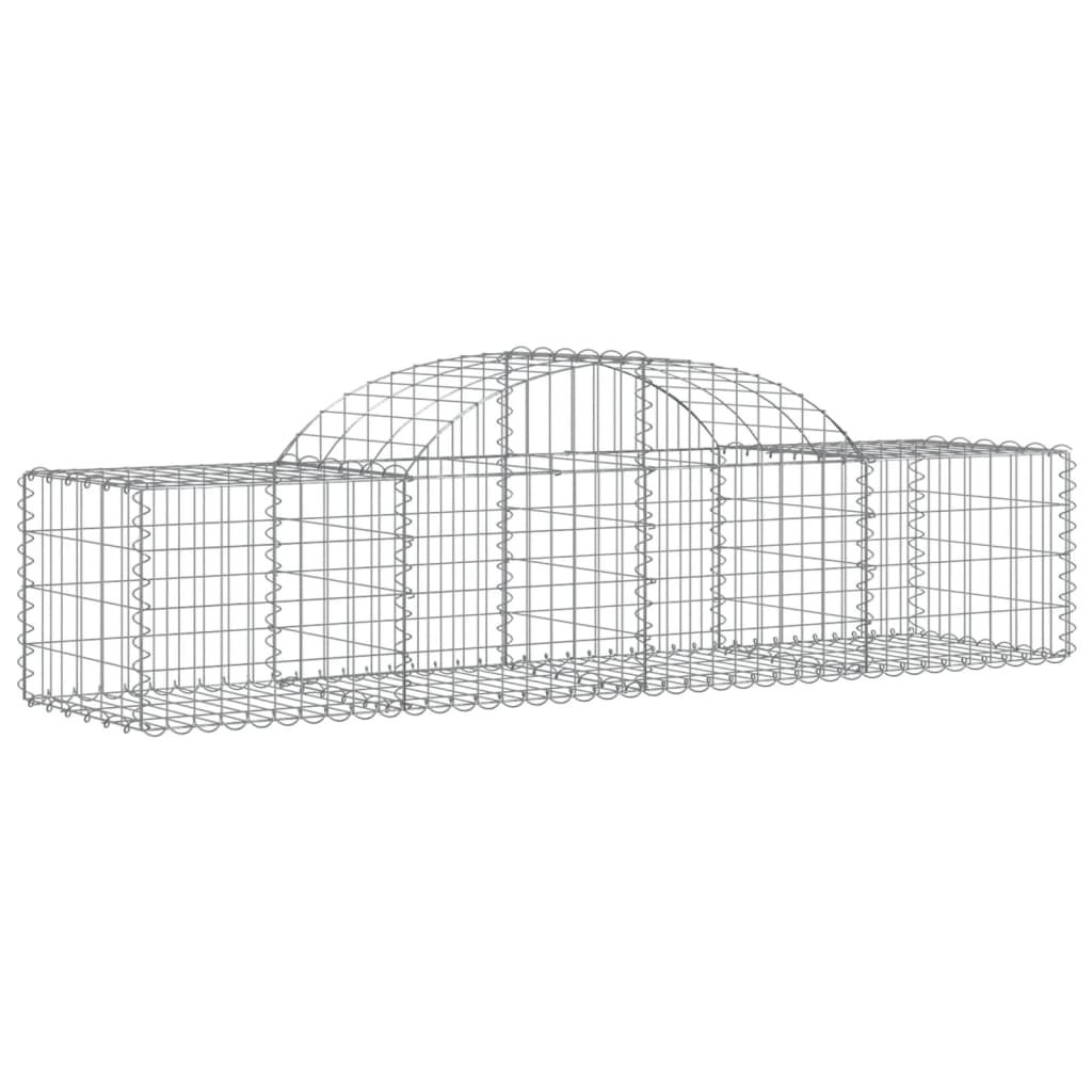 Arched Gabion Baskets 18 pcs 78.7"x19.7"x15.7"/23.6" Galvanized Iron