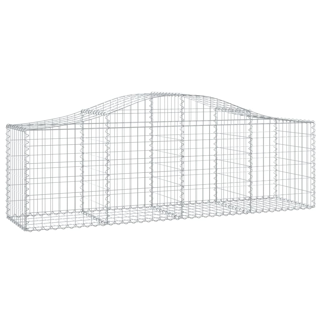 Arched Gabion Baskets 3 pcs 78.7"x19.7"x23.6"/31.5" Galvanized Iron