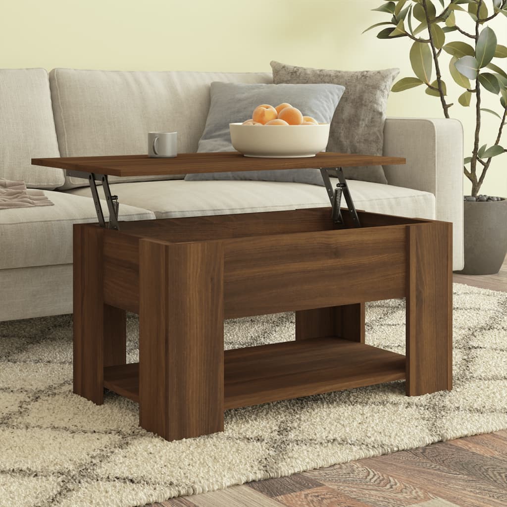 Coffee Table Smoked Oak 31.1"x19.3"x16.1" Engineered Wood