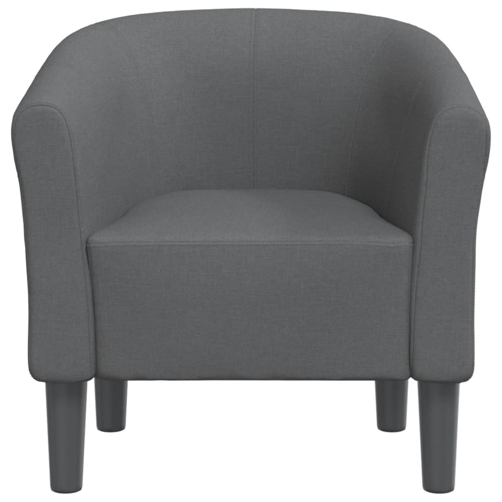 Tub Chair Dark Gray Fabric