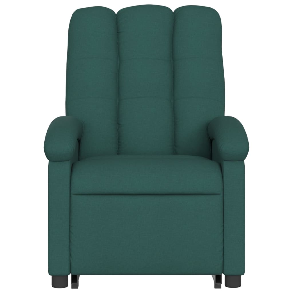 Electric Stand up Massage Recliner Chair Dark Green Fabric