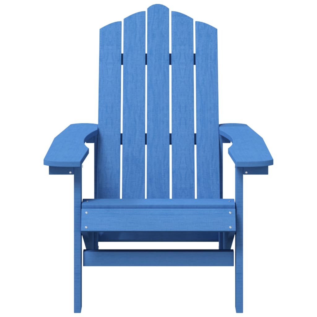 Patio Adirondack Chairs with Table HDPE Aqua Blue