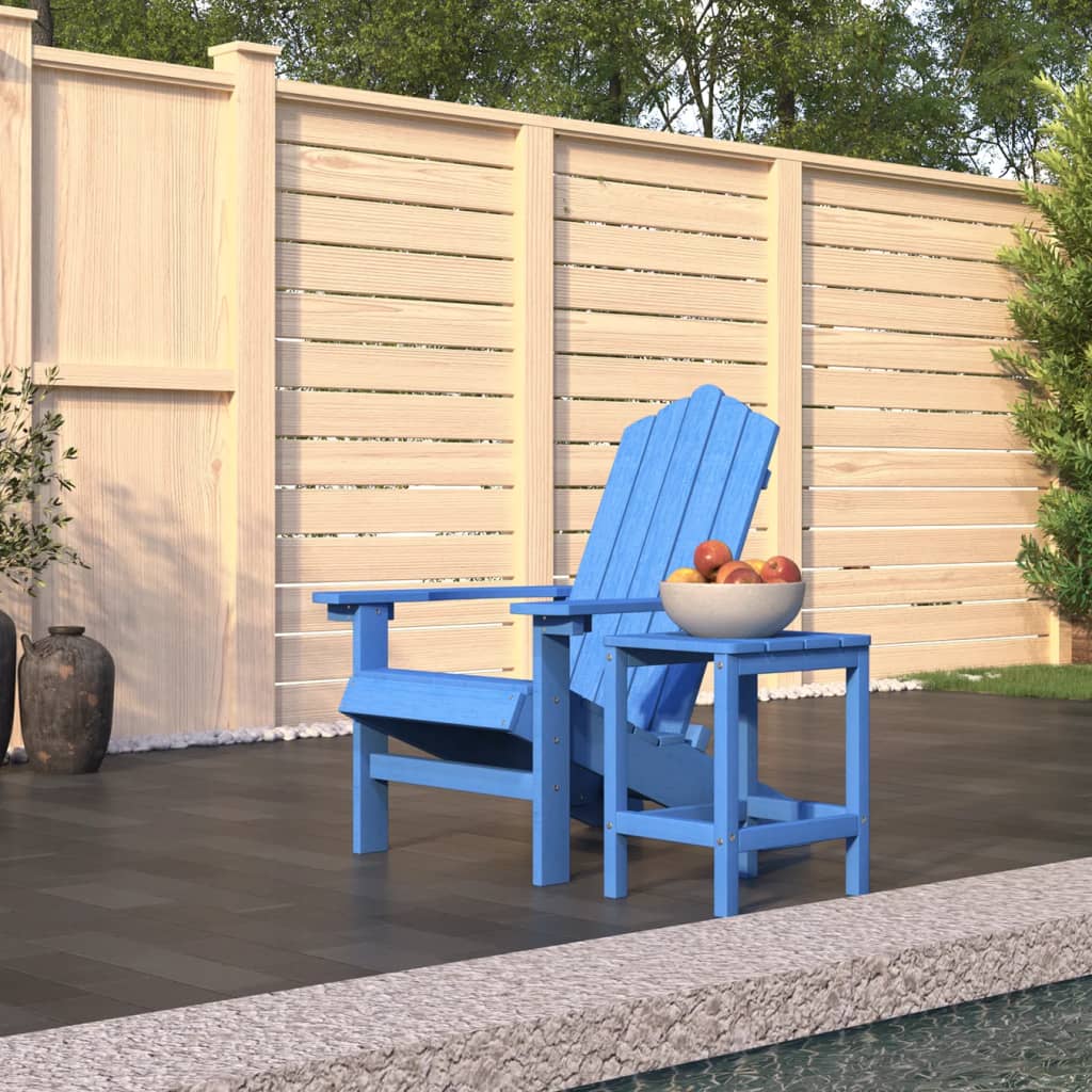 Patio Adirondack Chairs with Table HDPE Anthracite