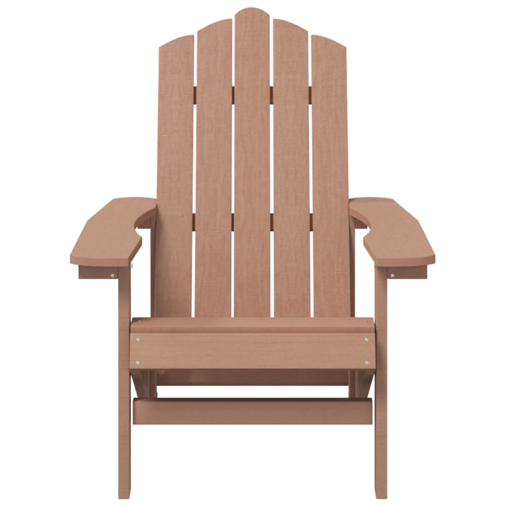 Patio Adirondack Chairs 2 pcs HDPE Brown