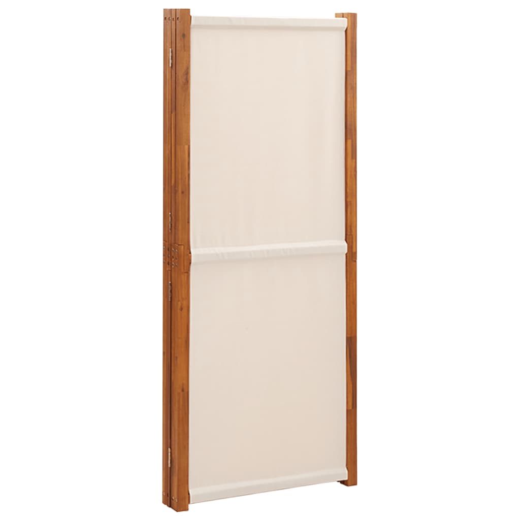 4-Panel Room Divider Cream White 110.2"x70.9"