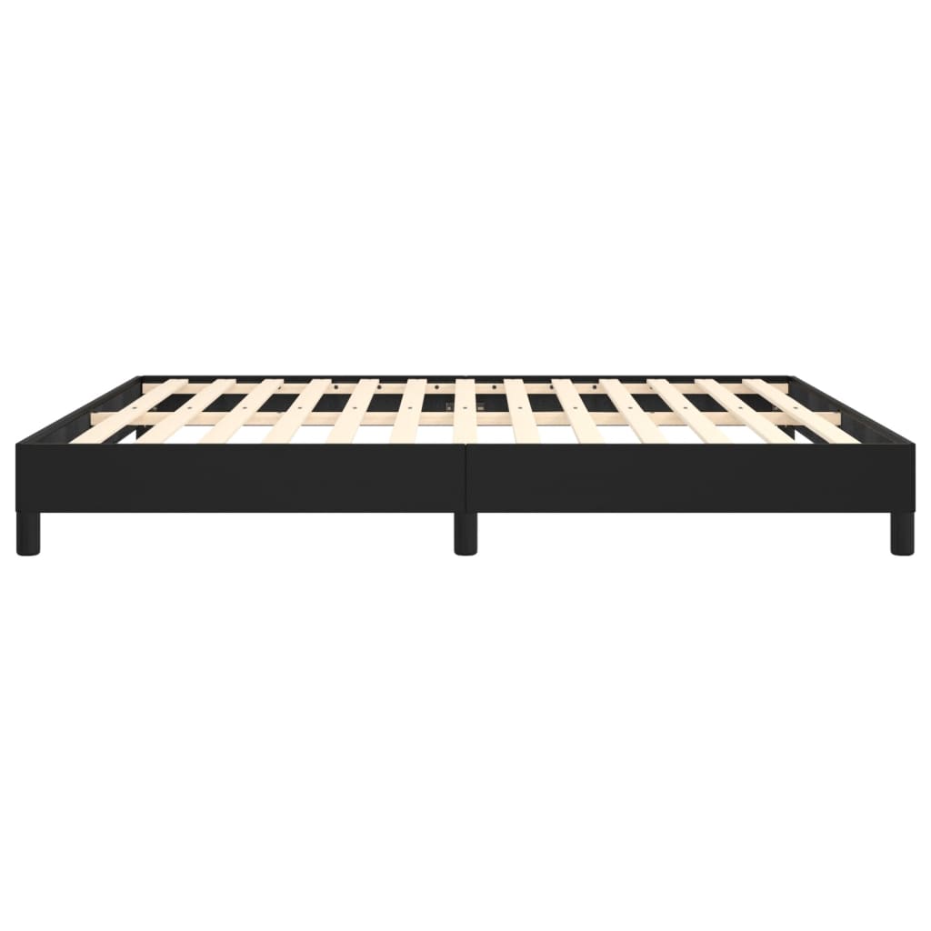 Bed Frame without Mattress Black California King Faux Leather