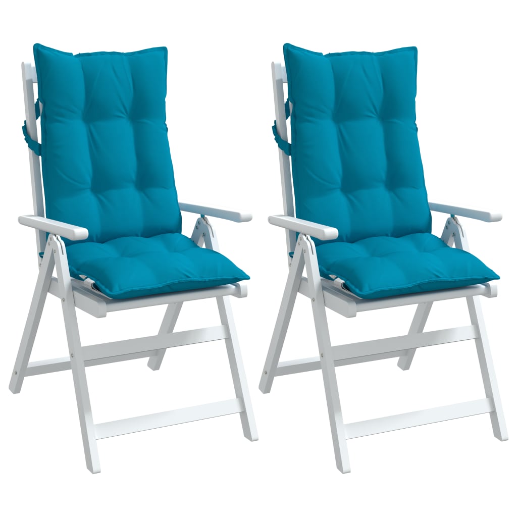 Highback Chair Cushions 2 pcs Light Blue Oxford Fabric