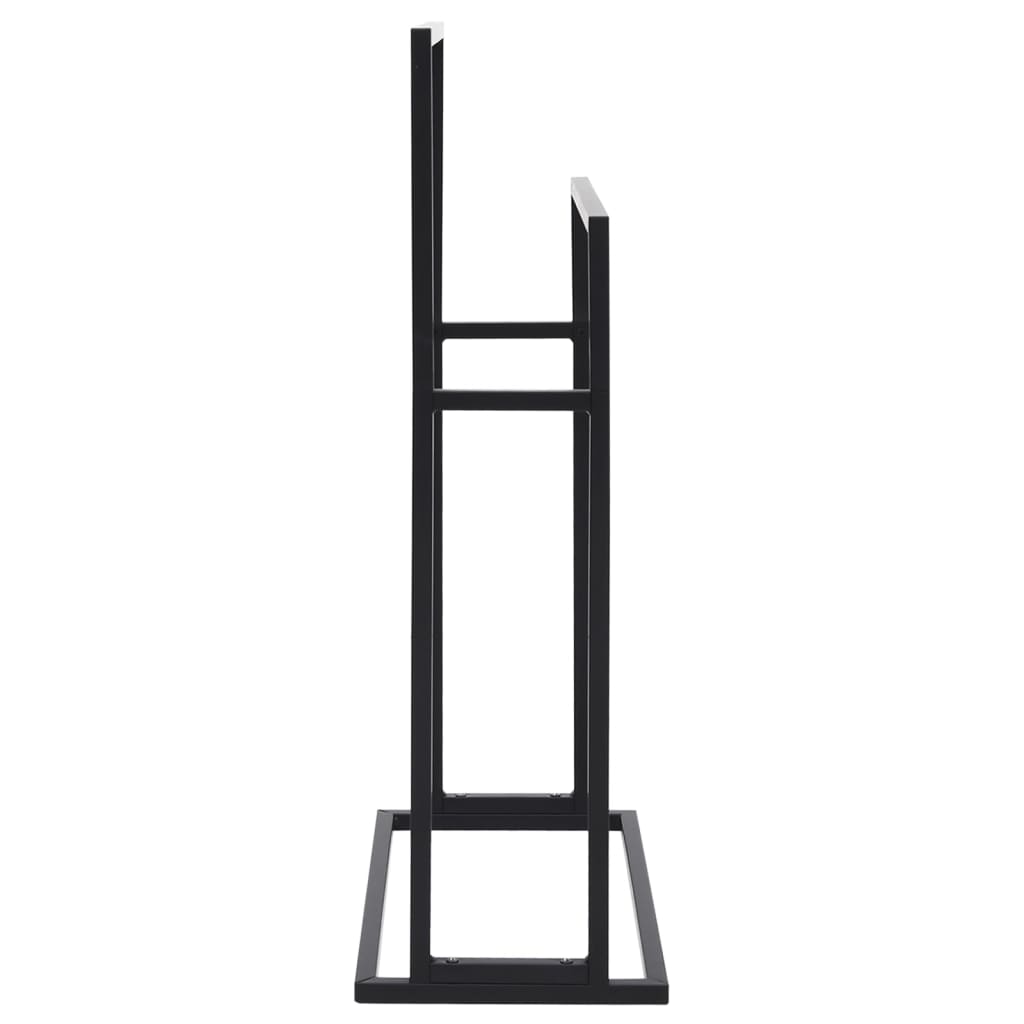 Freestanding Towel Rack Black 18.9"x9.4"x30.9" Iron