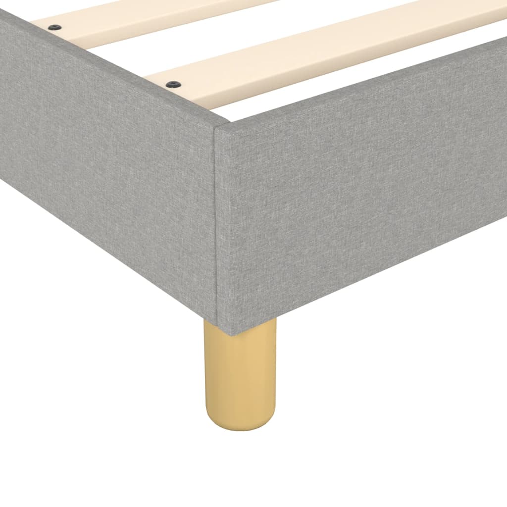 Bed Frame without Mattress Light Gray Queen Fabric (US Only)