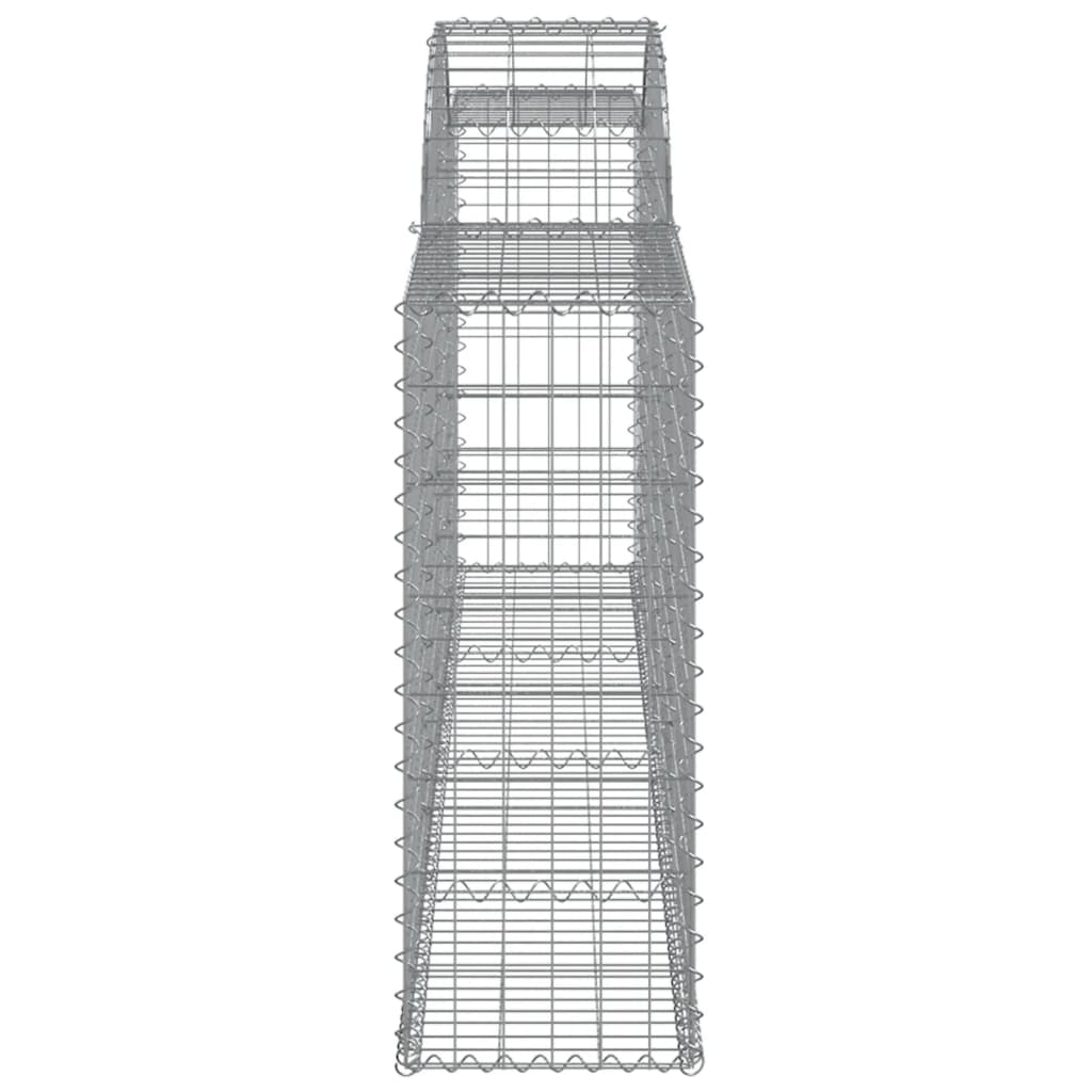 Arched Gabion Baskets 30 pcs 118.1"x11.8"x31.5"/39.4" Galvanized Iron