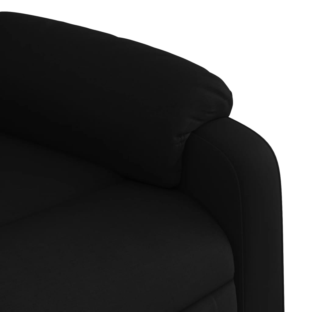 Electric Stand up Massage Recliner Chair Black Fabric