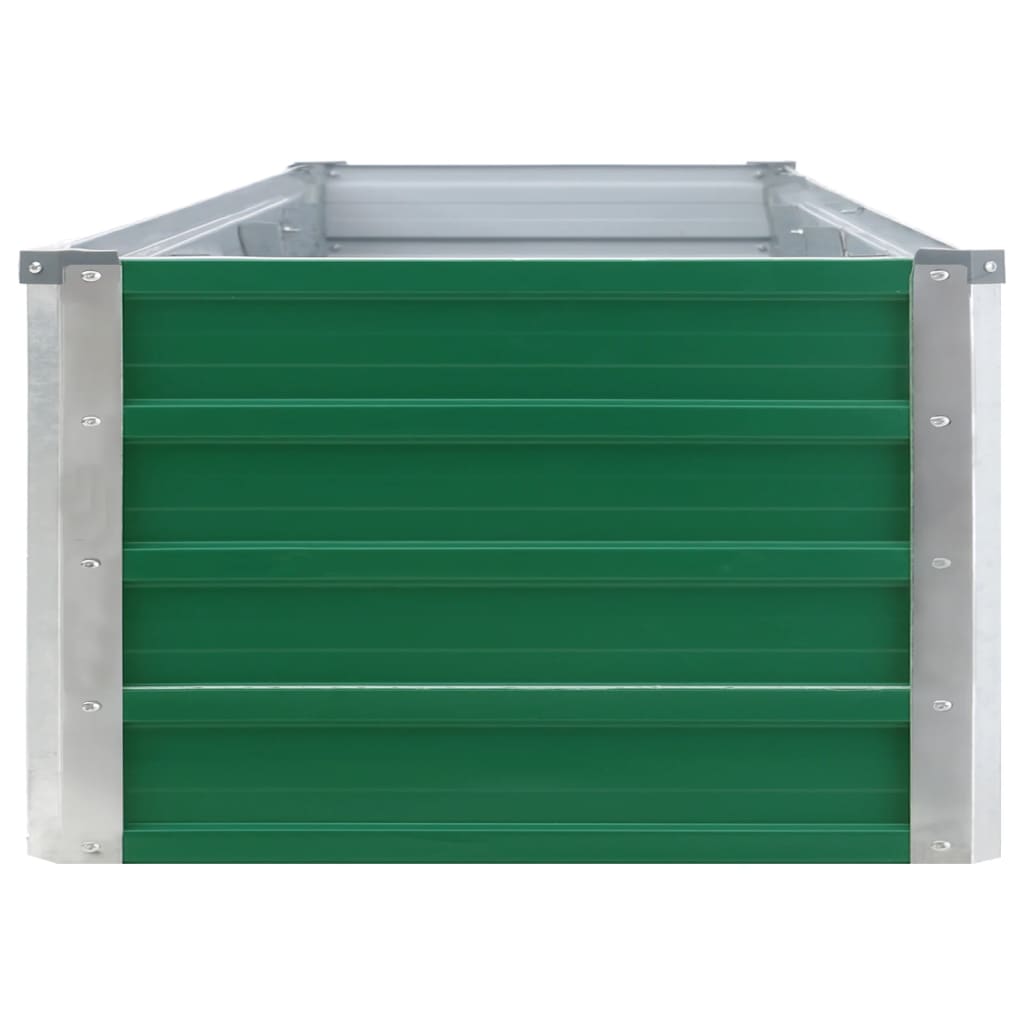 Garden Raised Bed Galvanized Steel 126"x15.7"x17.7" Green