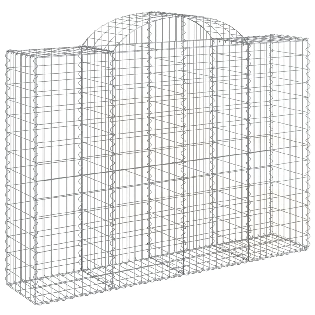 Arched Gabion Baskets 20 pcs 78.7"x19.7"x55.1"/63" Galvanized Iron