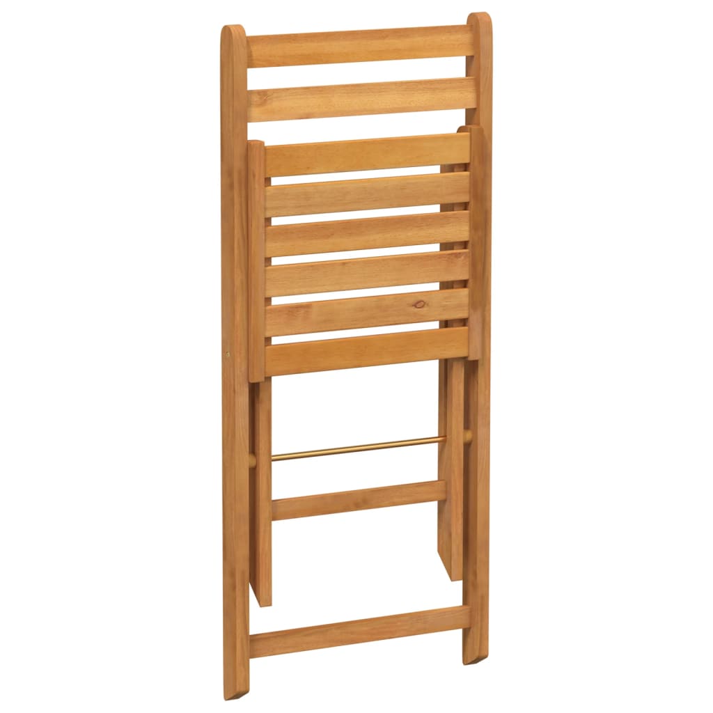 Folding Bistro Chairs 8 pcs Solid Wood Acacia