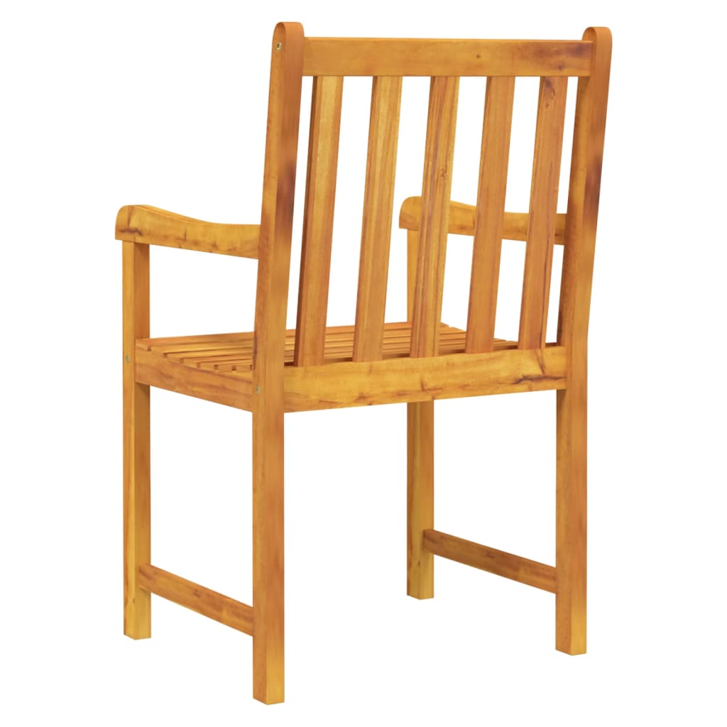 Patio Chairs 2 pcs Solid Acacia Wood