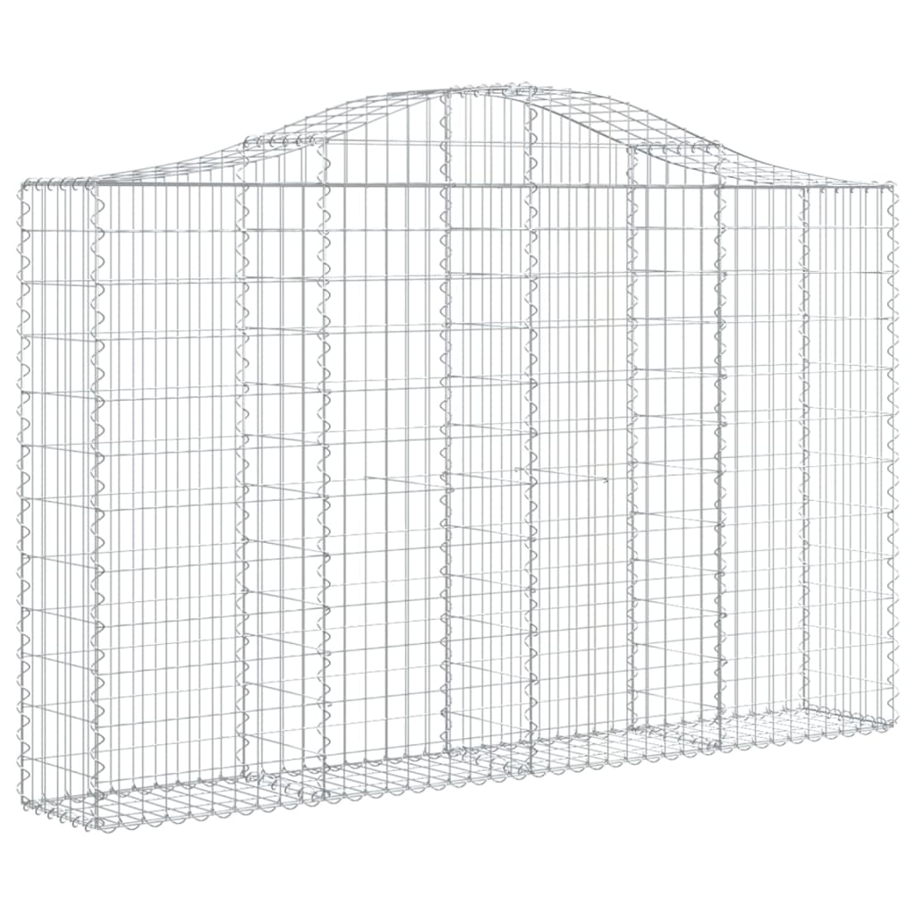 Arched Gabion Baskets 10 pcs 78.7"x11.8"x47.2"/55.1" Galvanized Iron