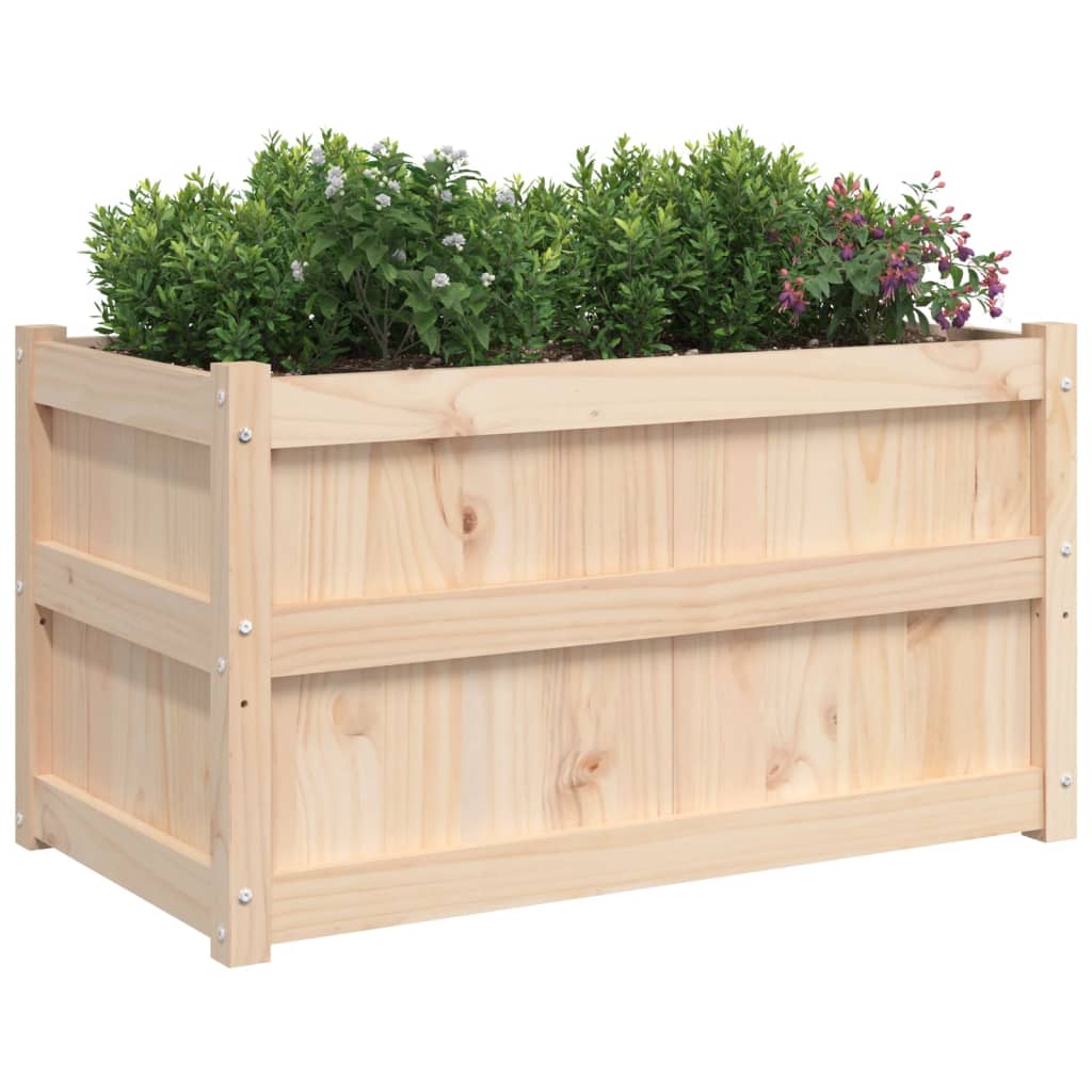 Garden Planters 2 pcs Solid Wood Pine