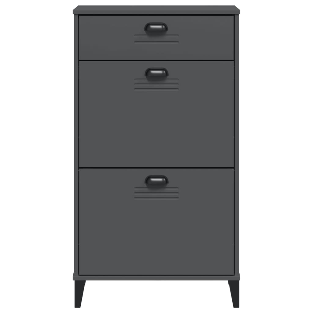 Shoe Cabinet VIKEN Anthracite Gray Engineered Wood