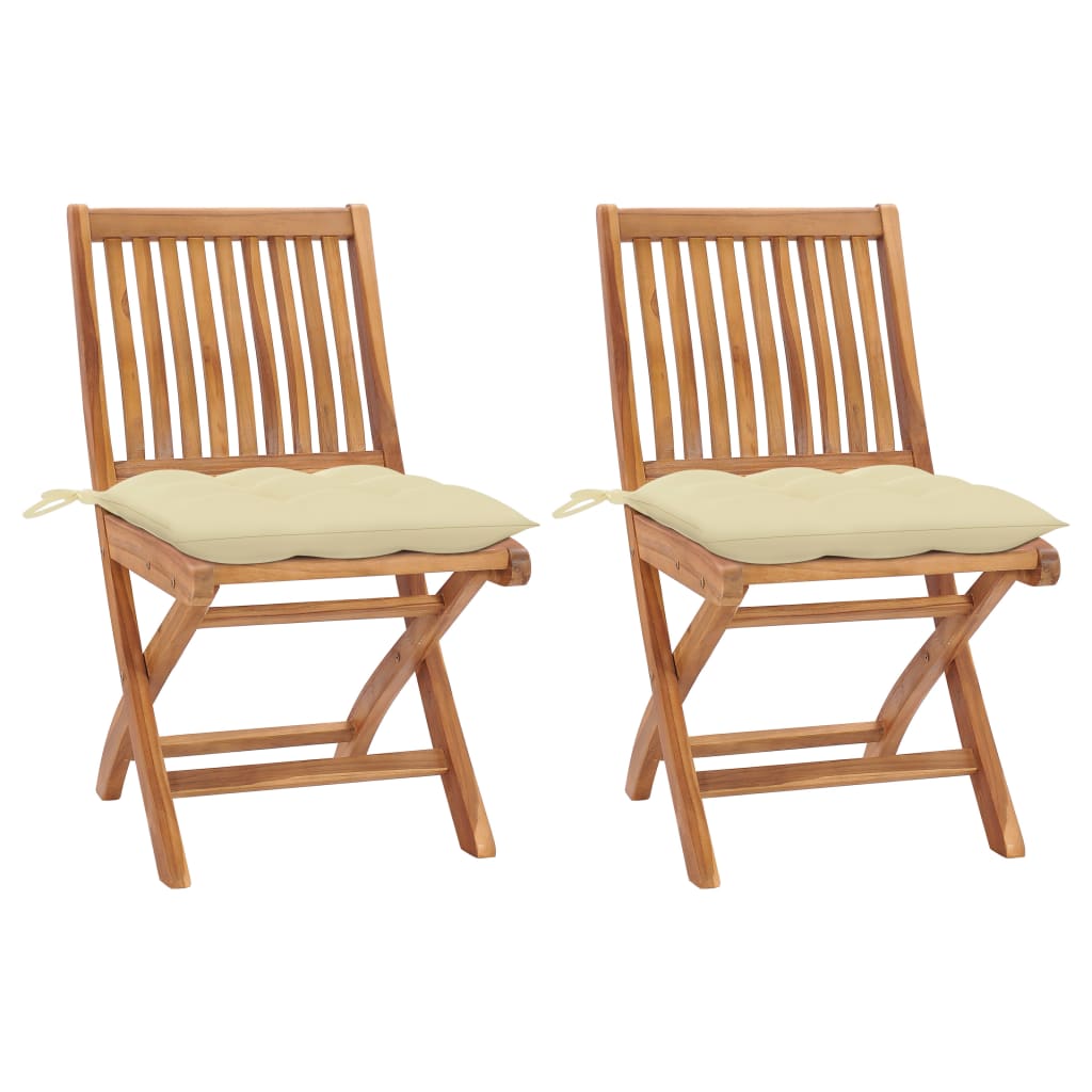 Patio Chairs 2 pcs with Anthracite Cushions Solid Teak Wood