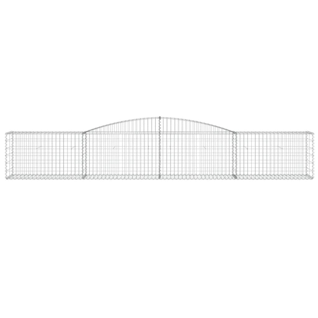 Arched Gabion Baskets 25 pcs 157.5"x19.7"x23.6"/31.5" Galvanized Iron