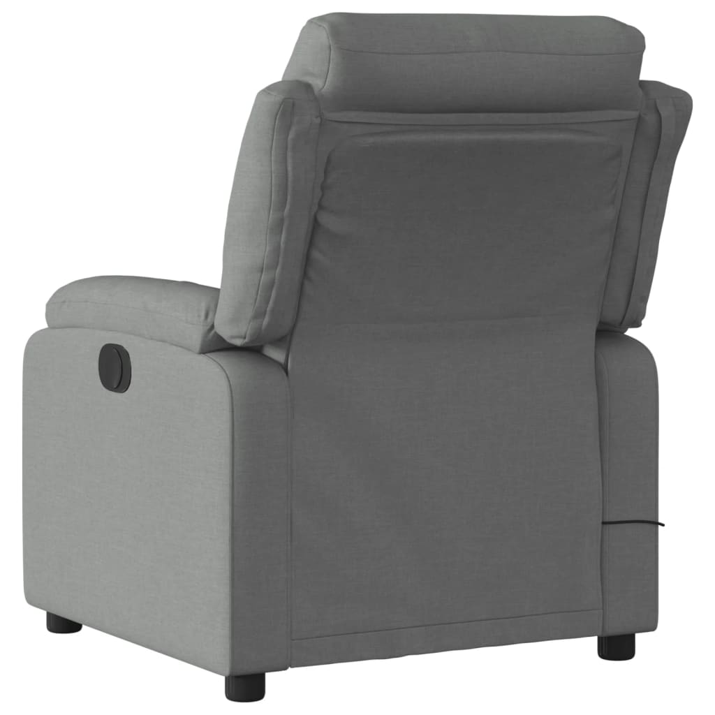 Electric Massage Recliner Chair Dark Gray Fabric