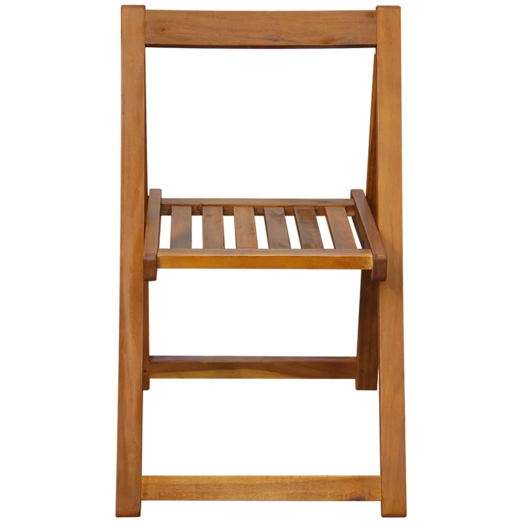 Folding Patio Chairs 2 pcs Solid Acacia Wood