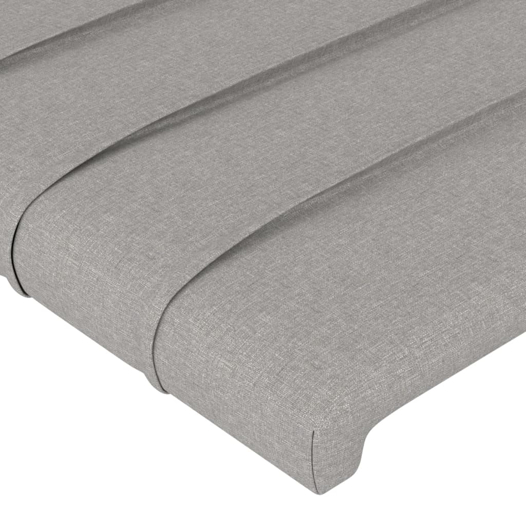 Headboards 2 pcs Light Gray 39.4"x2"x30.7"/34.6" Fabric