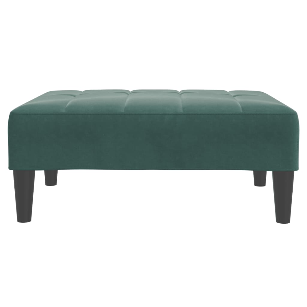 Footstool Dark Green 30.3"x21.7"x12.2" Velvet