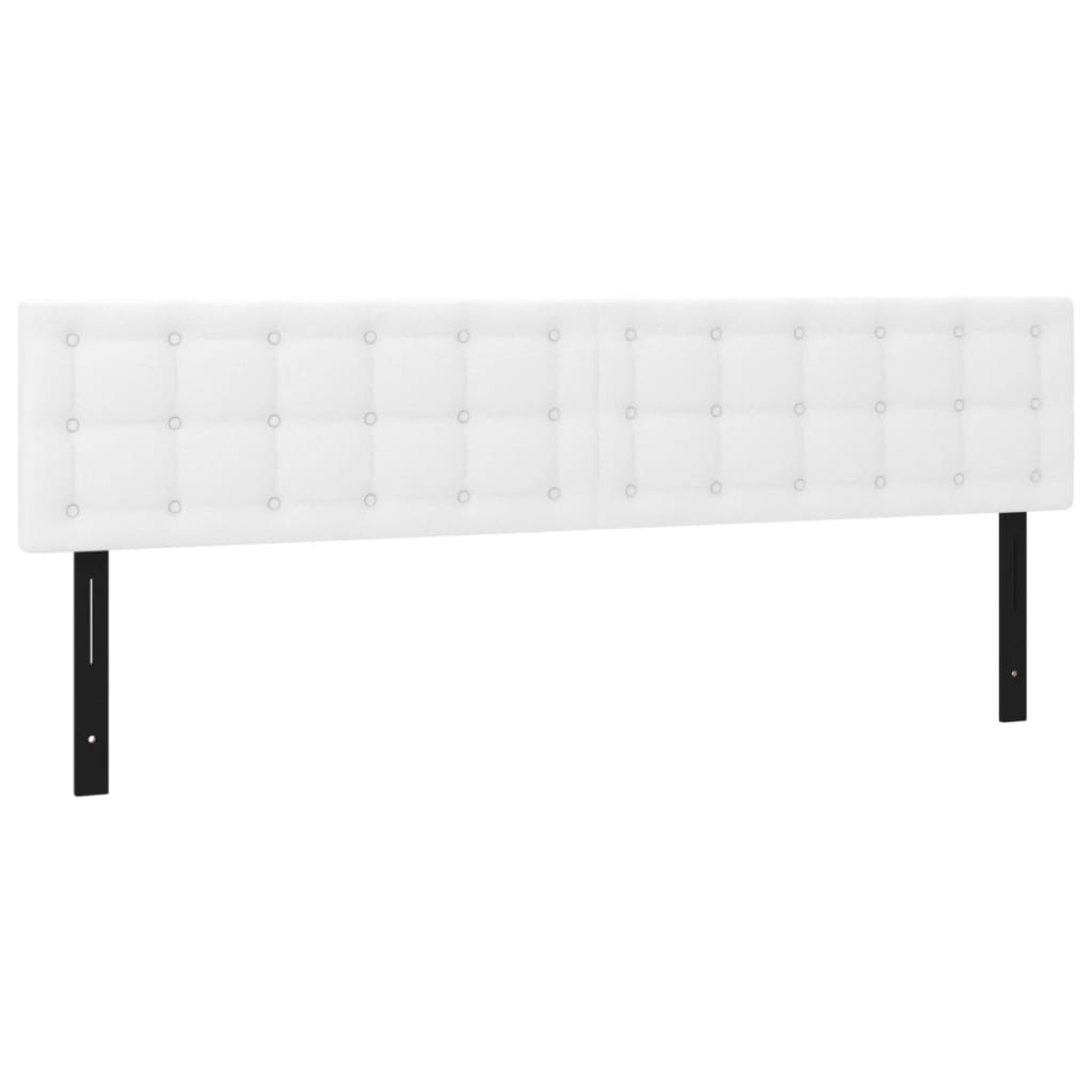 Headboards 2 pcs White 35.4"x2"x30.7"/34.6" Faux Leather