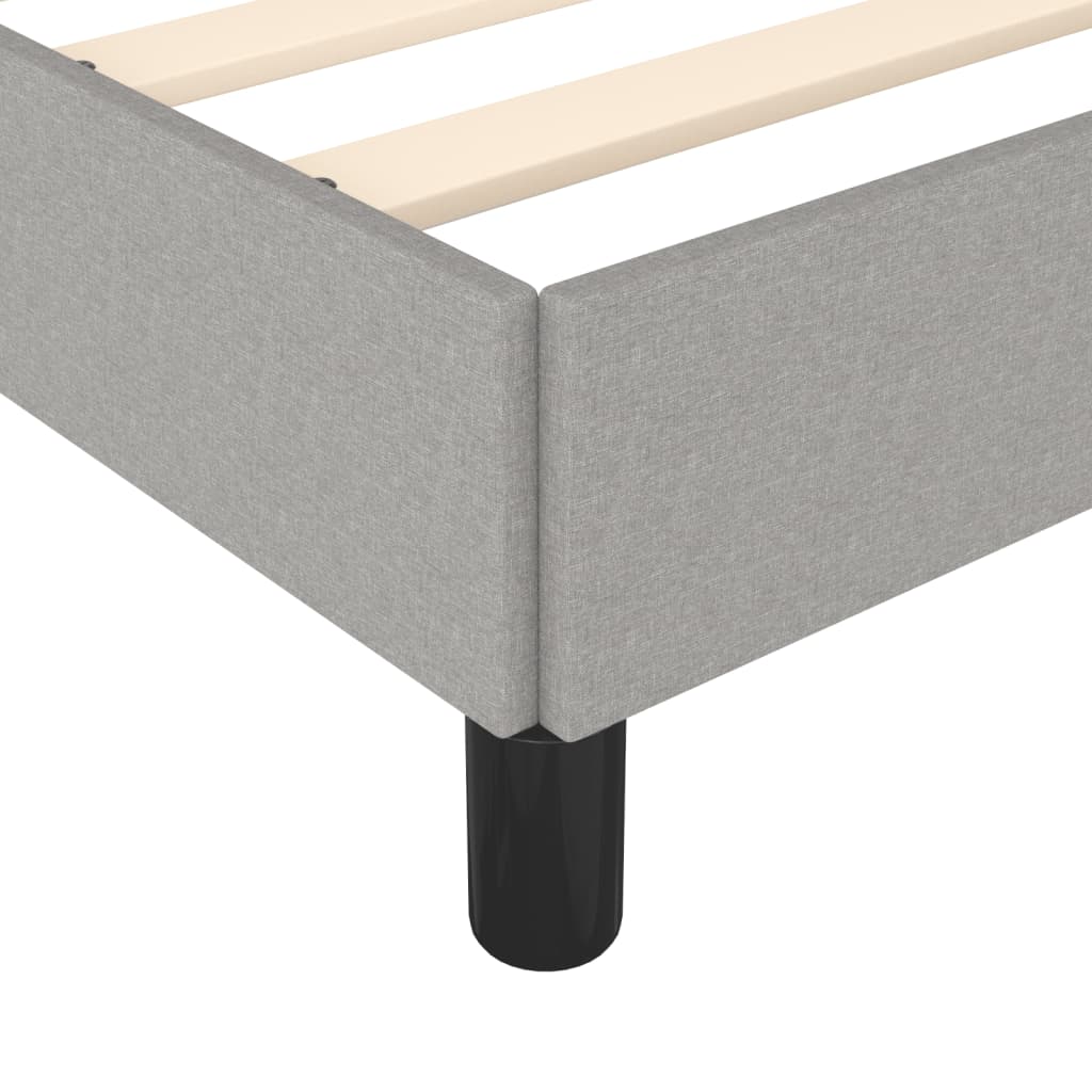 Bed Frame without Mattress Light Gray 76"x79.9" King Fabric