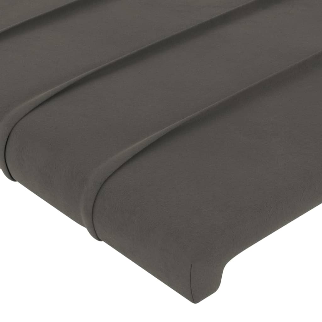 Headboards 4 pcs Dark Gray 28.3"x2"x30.7"/34.6" Velvet