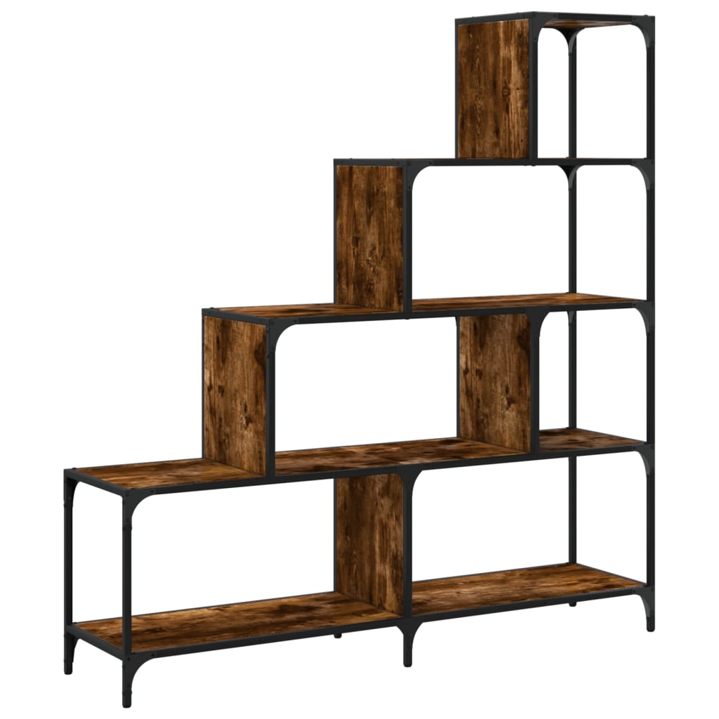 Bookcase 4-Stair Smoked Oak 54.7"x13.2"x58.7" Engineered Wood