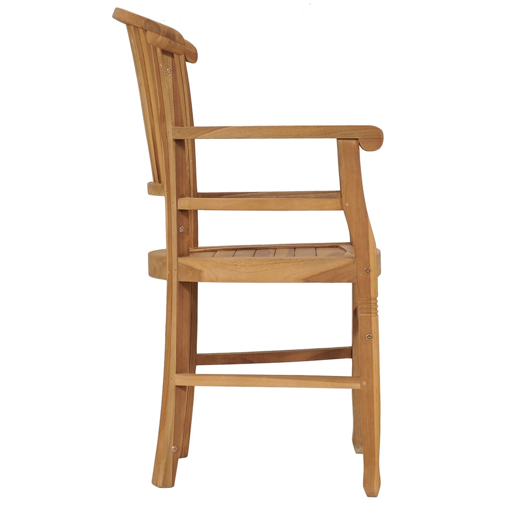 Patio Chairs 2 pcs Solid Teak Wood