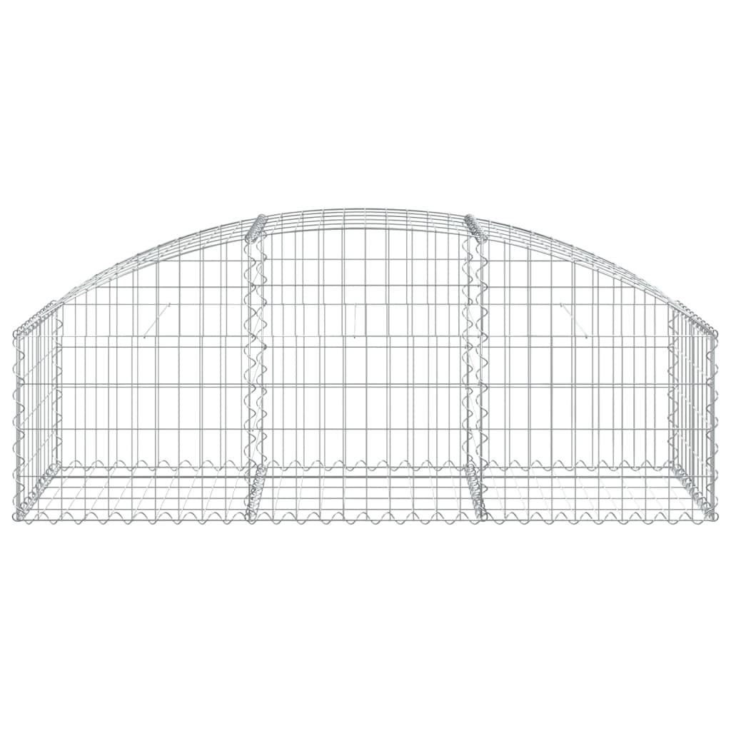 Arched Gabion Basket 59.1"x19.7"x15.7"/23.6" Galvanized Iron