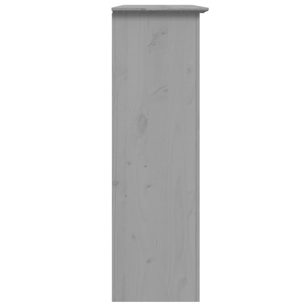 Cabinet with Glass Doors BODO Gray Solid Wood Pine