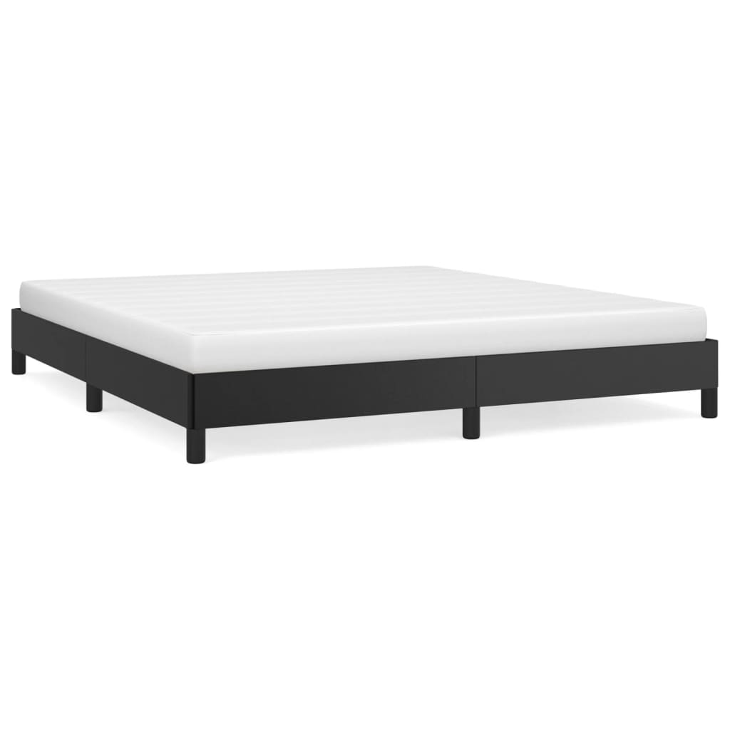 Bed Frame without Mattress Black California King Faux Leather