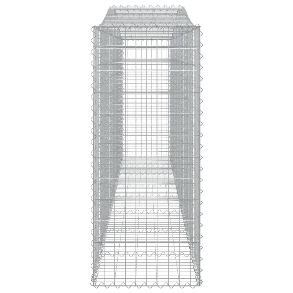 Arched Gabion Baskets 9 pcs 157.5"x19.7"x47.2"/55.1" Galvanized Iron