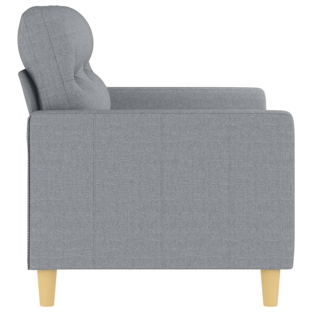 2-Seater Sofa Light Gray 47.2" Fabric