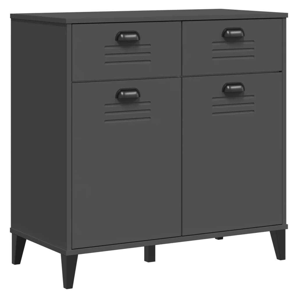 Highboard VIKEN Anthracite Gray 31.5"x15.7"x74.8" Solid Wood Pine