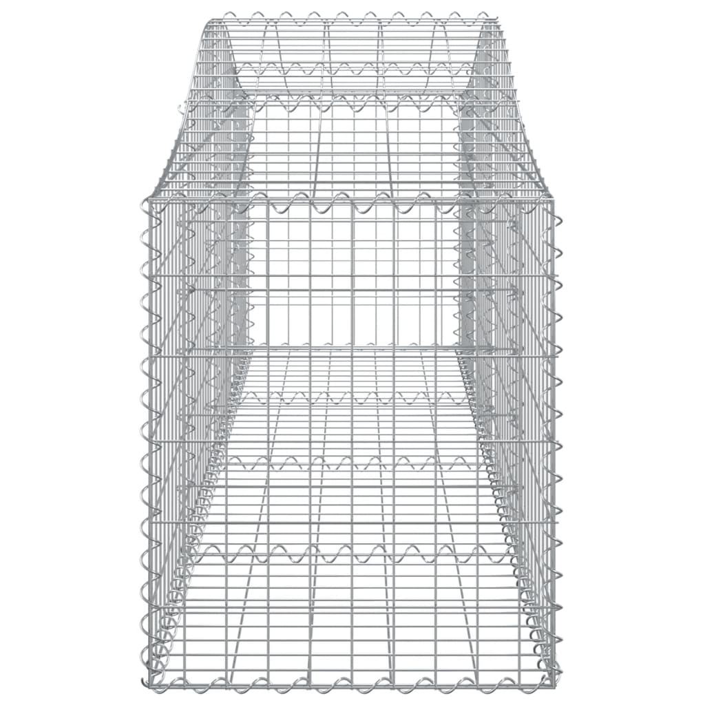 Arched Gabion Baskets 15 pcs 78.7"x19.7"x23.6"/31.5" Galvanized Iron