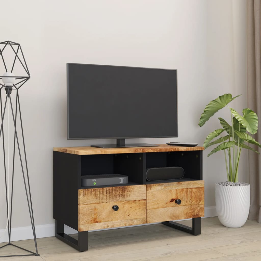 TV Stand 27.6"x13"x18.1" Solid Wood Mango