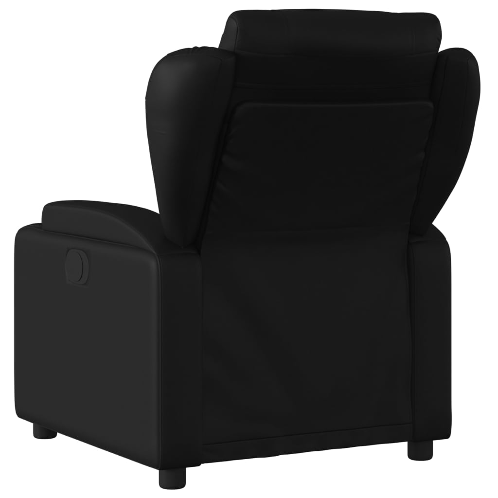 Electric Massage Recliner Chair Black Faux Leather