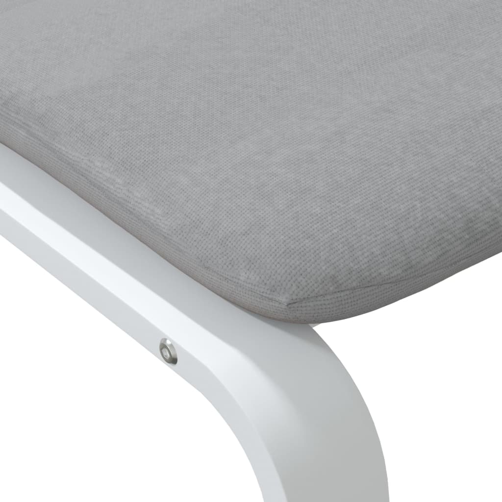 Footstool Light Gray 20.1"x16.1"x15.7" Fabric