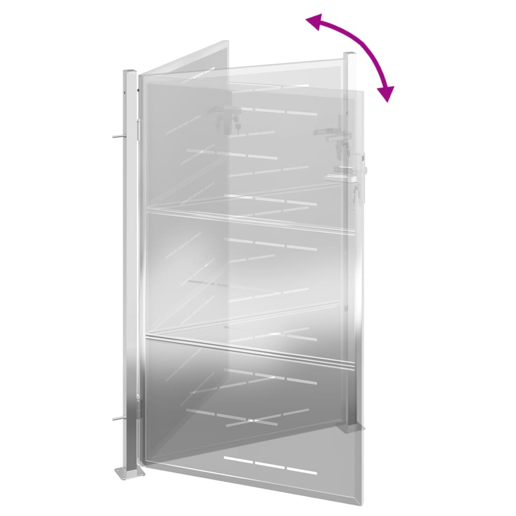 Garden Gate 39.4"x59.1" Stainless Steel