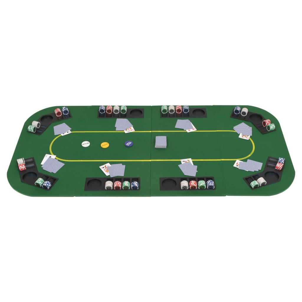 8-player-folding-poker-tabletop-4-fold-rectangular-green At Willow and Wine USA!