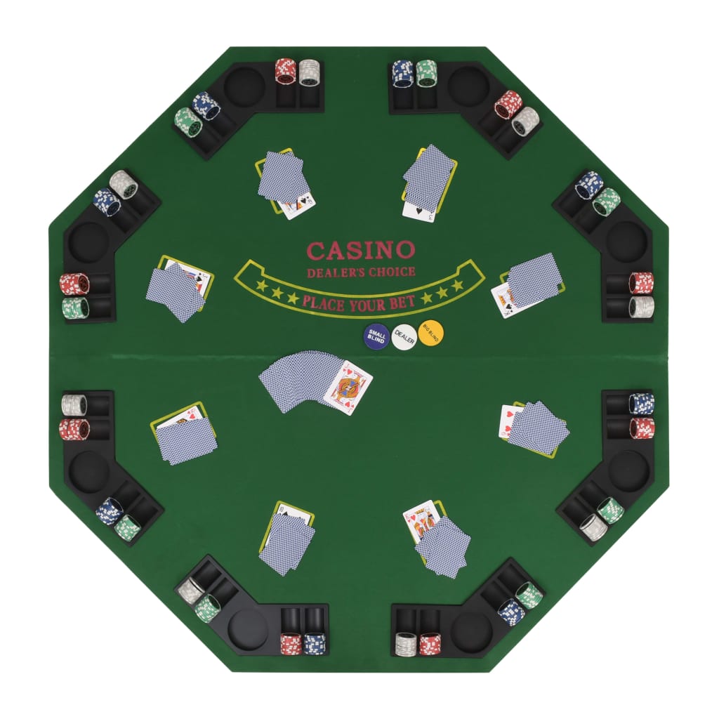 8-player-folding-poker-tabletop-2-fold-octagonal-green At Willow and Wine USA!